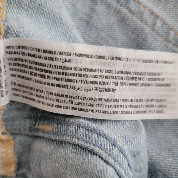 Abercrombie & Fitch Distressed Cutoff Denim Jean Shorts - Picture 14 of 14